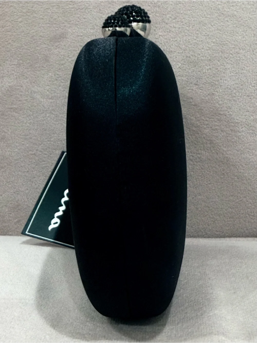 Nina Elegant Black Satin Evening Clutch🖤